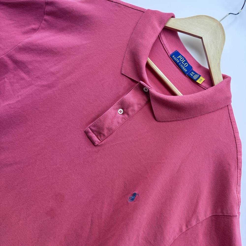 Polo Ralph Lauren Polo Shirt Mens 4XLT Pink 100% Cotton Classic Fit Logo